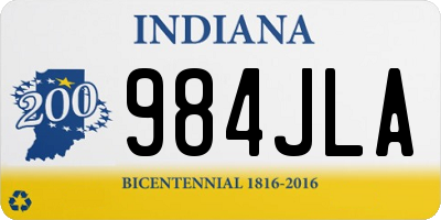 IN license plate 984JLA