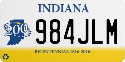 IN license plate 984JLM