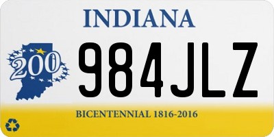 IN license plate 984JLZ