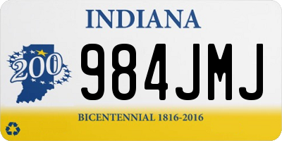 IN license plate 984JMJ