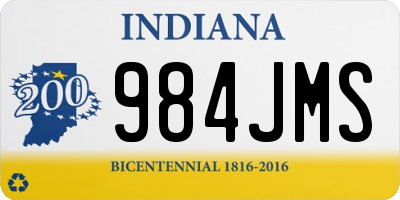 IN license plate 984JMS