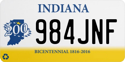 IN license plate 984JNF