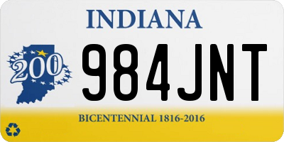 IN license plate 984JNT