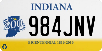 IN license plate 984JNV