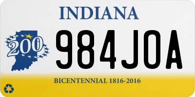 IN license plate 984JOA