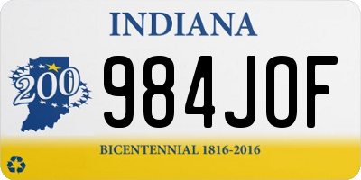 IN license plate 984JOF