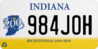 IN license plate 984JOH