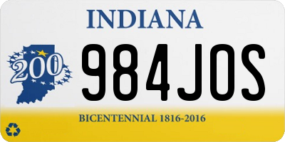 IN license plate 984JOS