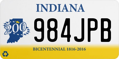 IN license plate 984JPB