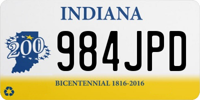 IN license plate 984JPD