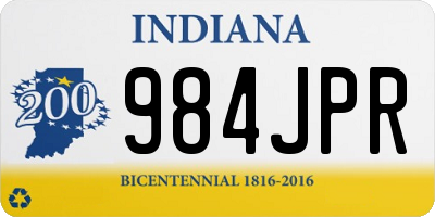 IN license plate 984JPR