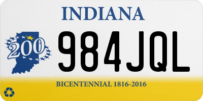 IN license plate 984JQL