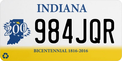 IN license plate 984JQR