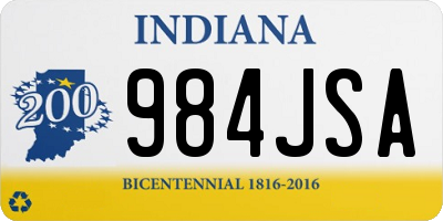 IN license plate 984JSA