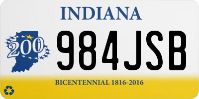 IN license plate 984JSB