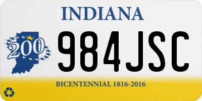 IN license plate 984JSC