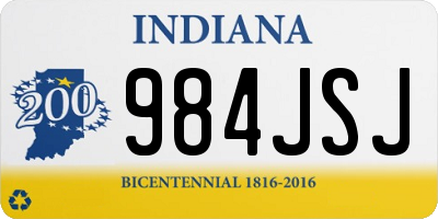IN license plate 984JSJ