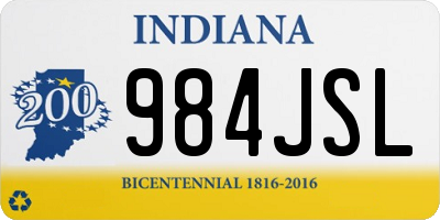 IN license plate 984JSL