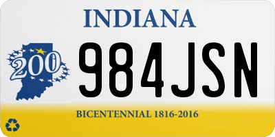 IN license plate 984JSN