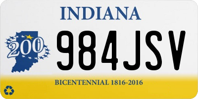 IN license plate 984JSV