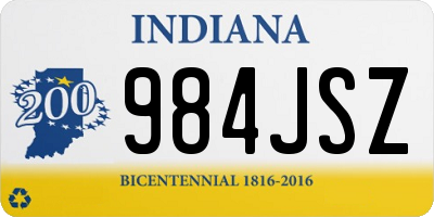 IN license plate 984JSZ