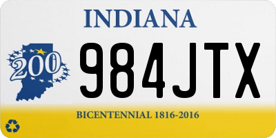 IN license plate 984JTX