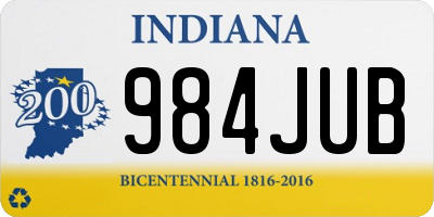 IN license plate 984JUB