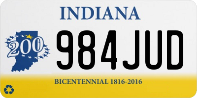 IN license plate 984JUD