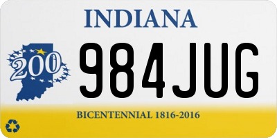IN license plate 984JUG