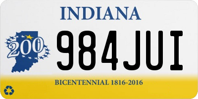 IN license plate 984JUI