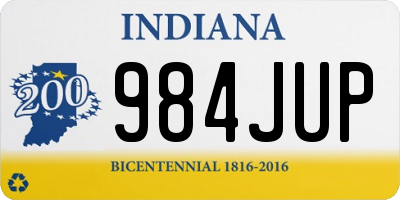 IN license plate 984JUP