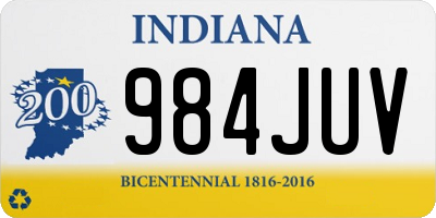 IN license plate 984JUV