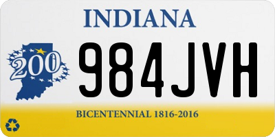 IN license plate 984JVH