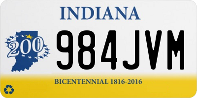 IN license plate 984JVM