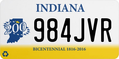 IN license plate 984JVR