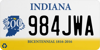 IN license plate 984JWA