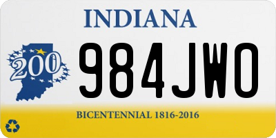 IN license plate 984JWO