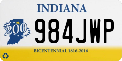 IN license plate 984JWP