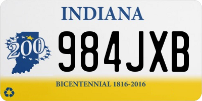 IN license plate 984JXB