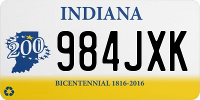 IN license plate 984JXK