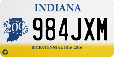 IN license plate 984JXM