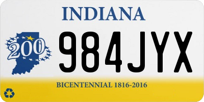 IN license plate 984JYX