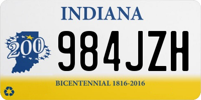 IN license plate 984JZH