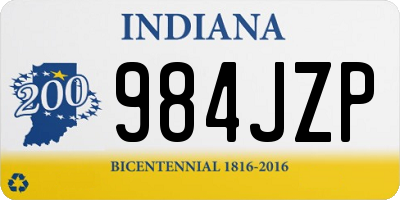 IN license plate 984JZP