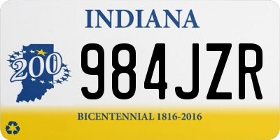 IN license plate 984JZR