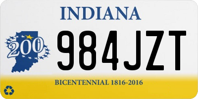 IN license plate 984JZT