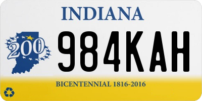 IN license plate 984KAH