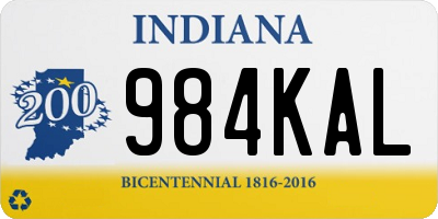 IN license plate 984KAL