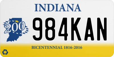 IN license plate 984KAN