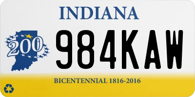 IN license plate 984KAW